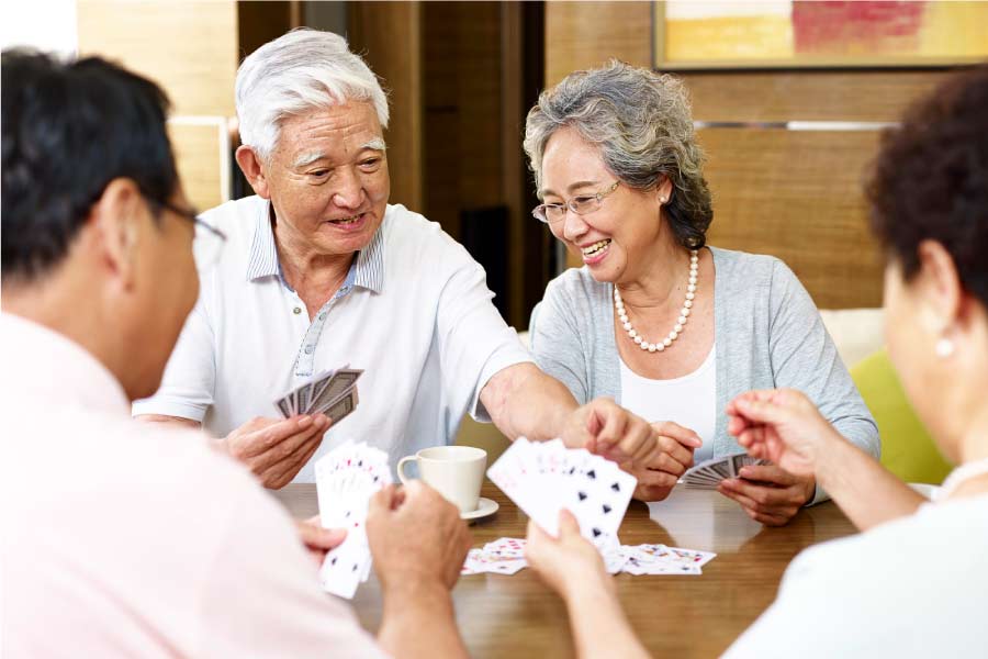 happy assisted living residents